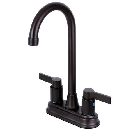 Kingston Brass Kingston Brass KB8495NDL 4 in. Two Handle Centerset Bar Faucet KB8495NDL